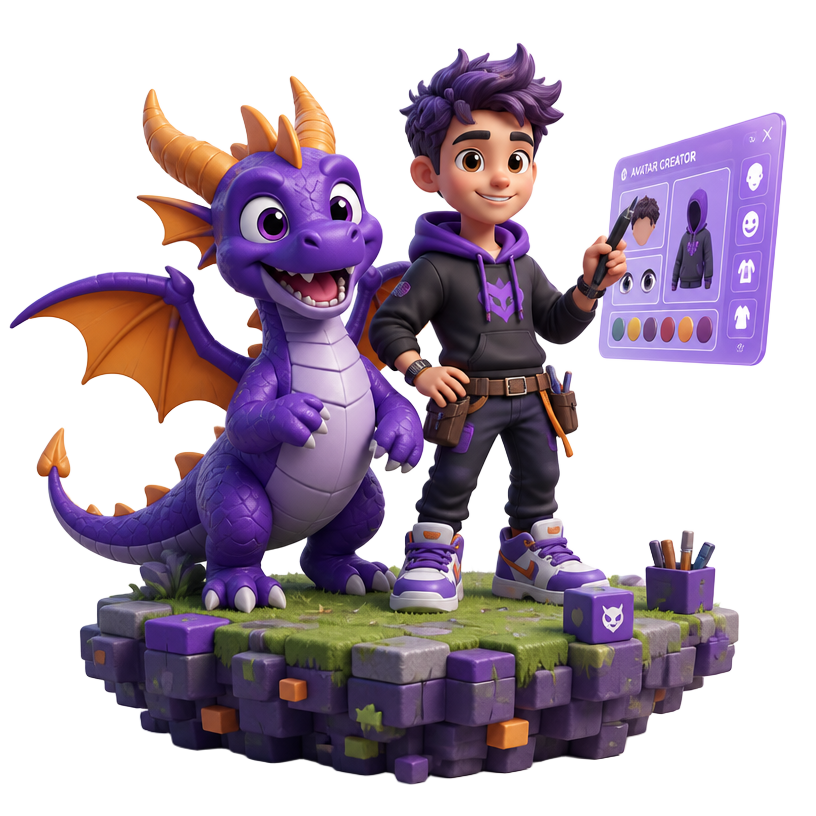 Castillo 3D de un mundo de videojuego creado por un alumno